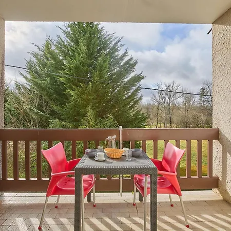 Spacieux T2 Rénové, Vue Nature, Balcon Sud, Wifi, Parking à Barbotan - Fr-1-841-54 Apartment
