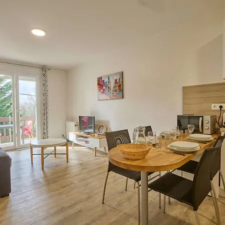 Spacieux T2 Rénové, Vue Nature, Balcon Sud, Wifi, Parking à Barbotan - Fr-1-841-54 Barbotan-les-Thermes